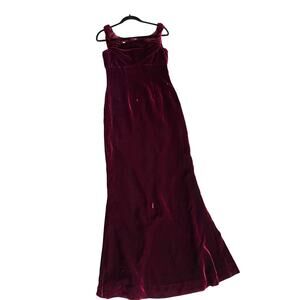Vintage Watters & Watters Velvet Gown Burgundy